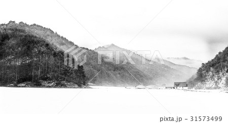 江原道 モノトーン 霧 31573499