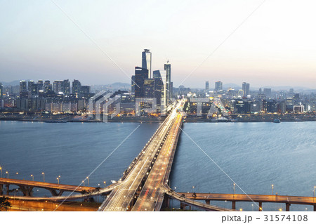 江辺北路 高層ビル 麻浦大橋 31574108