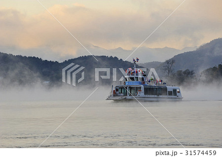 南怡島 シルエット 霧 31574459