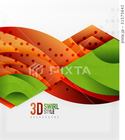 Swirl and wave 3d effect objects, abstract 31575642