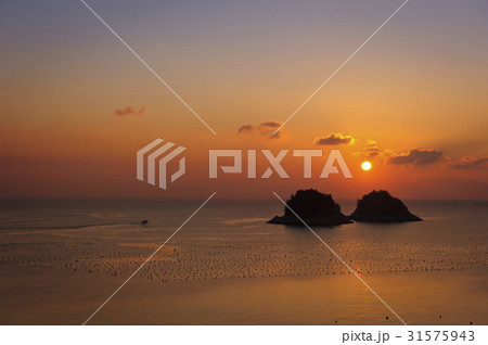 夕焼け 麗水市 竹島 31575943