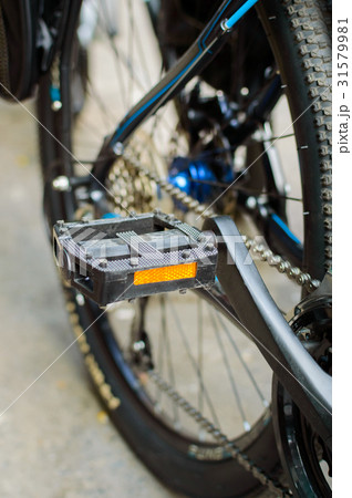 detail of bicycle pedal detail of bicycle pedal 31579981