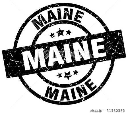 Maine black round grunge stamp Maine black round grunge stamp 31580386