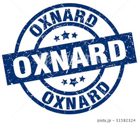 Oxnard blue round grunge stamp 31582324