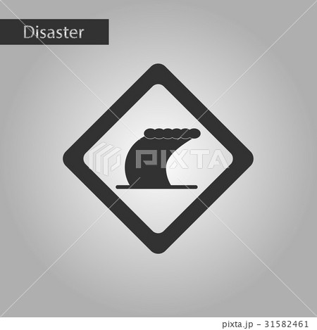black and white style icon tsunami sign black and white style icon tsunami sign 31582461
