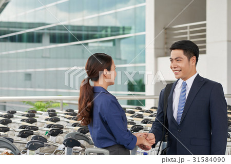 Business Partners Greeting in Airport 31584090