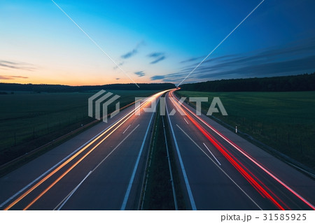 Sunrise on the highway 31585925