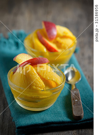 Home made mango ice sorbet 31586956
