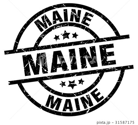 Maine black round grunge stamp Maine black round grunge stamp 31587175