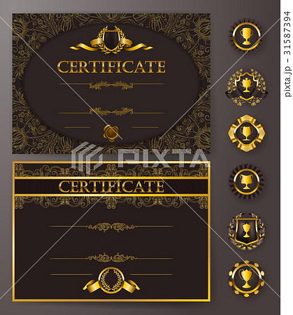 Elegant template of certificate, diploma 31587394