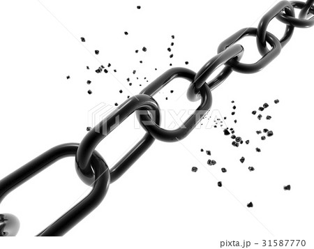 3d chain chrome steel teamwork connection 31587770