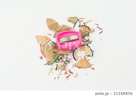 colored pencils and a pencil sharpener colored pencils and a pencil sharpener 31588856