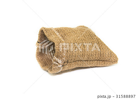 Jute bag isolated on white background 31588897