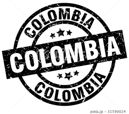 Colombia black round grunge stamp Colombia black round grunge stamp 31590024