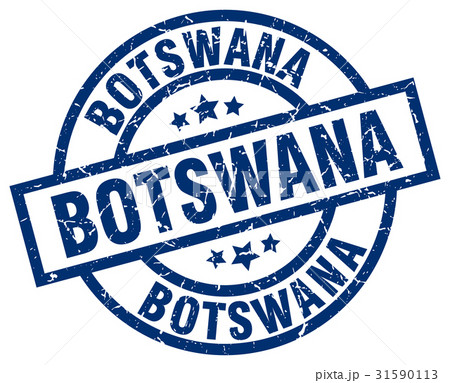 Botswana blue round grunge stamp Botswana blue round grunge stamp 31590113