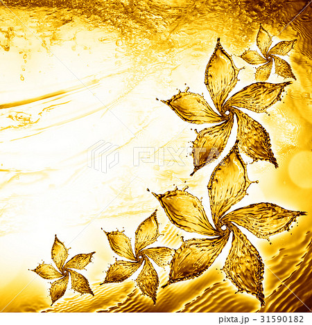 flower made of water splash of yellow color 31590182