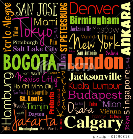 Cities in the world word cloud collage Cities in the world word cloud collage 31590318