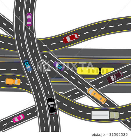 Abstract road junction. The intersections of 31592526