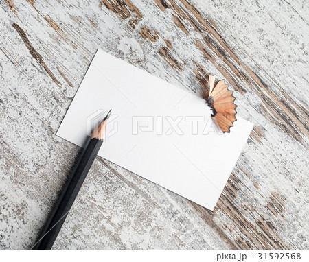 Business card and pencil 31592568