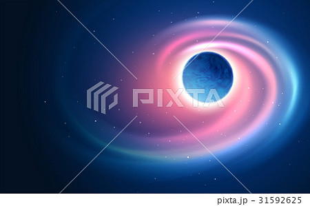 Cosmic glow of the planet background. Vector 31592625