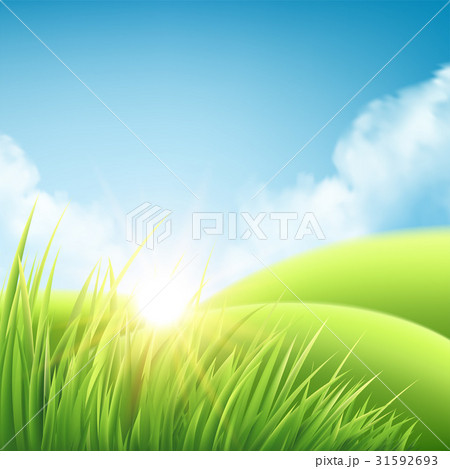 Summer nature sunrise background, a landscape with Summer nature sunrise background, a landscape with 31592693