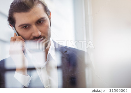 Businessman talking on phone 31596003