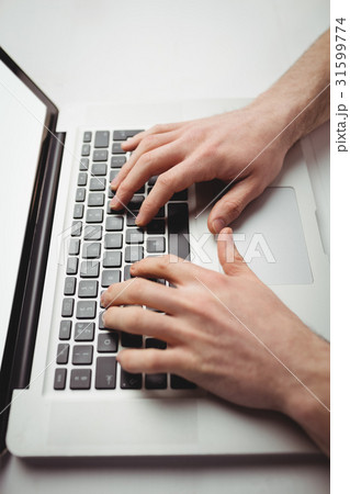 Cropped image of man working on laptop 31599774
