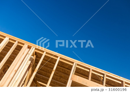Wood Home Framing Abstract At Construction Site. 31600196