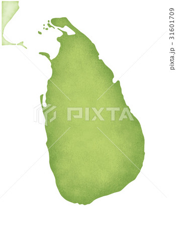 スリランカの地図のイラスト素材