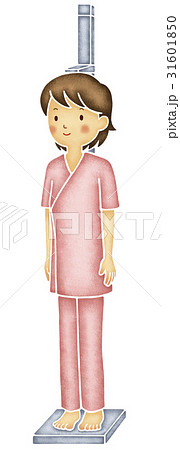 身体計測をする女性 31601850