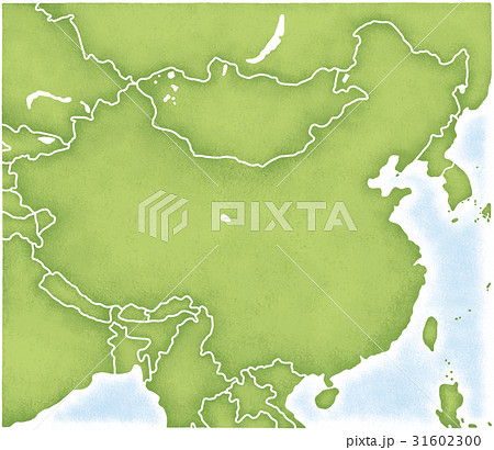 中国とその周辺の地図のイラスト素材