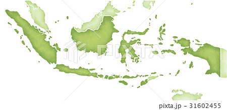 インドネシアの地図のイラスト素材