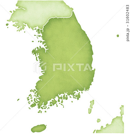 韓国の地図のイラスト素材