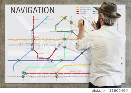 Route Map Destination Navigation Guidance Plan 31606490