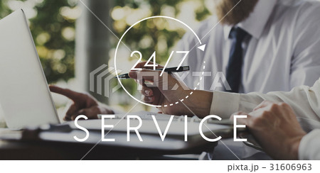 Customer Service 24 hours 7 Days Support Graphic Customer Service 24 hours 7 Days Support Graphic 31606963