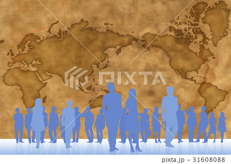 古地図と群衆 31608088