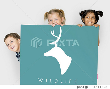 People love wildlife green deer graphic 31611298