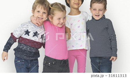 Little Children Happy Cheerful Friendship 31611313