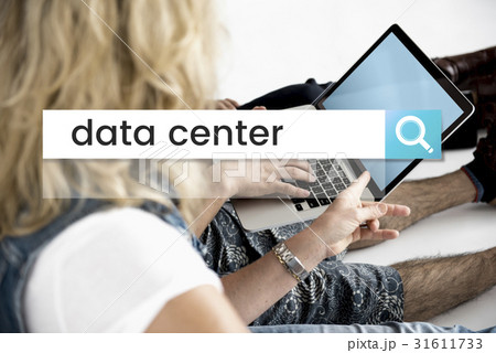 Couple working on laptop network graphic 31611733