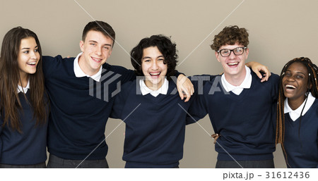 Diverse Group Of Students Standing in a row 31612436