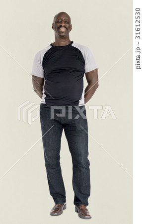 African descent man smiling studio portrait 31612530