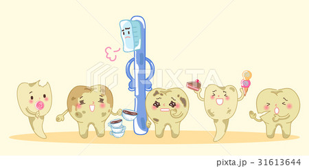 Cartoon tooth decay 31613644