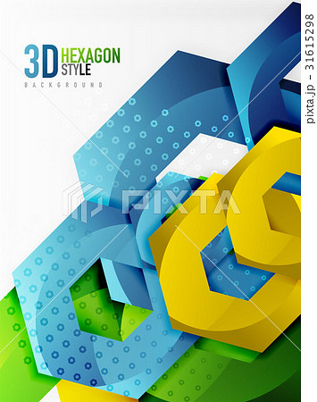 Vector 3d hexagon background 31615298