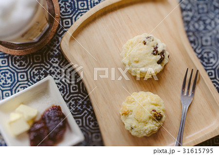 Scone dessert on the table 31615795