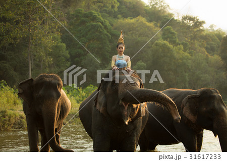 Thai Woman In Traditional Costume Thai Woman In Traditional Costume 31617233
