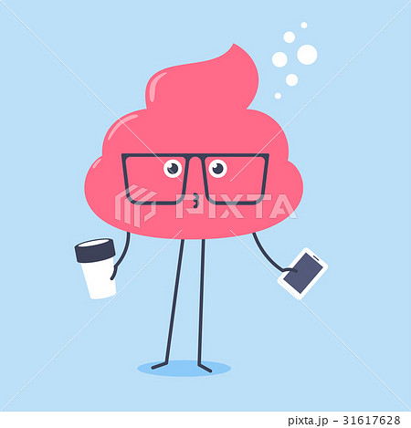 Pink shit holding coffee. 31617628