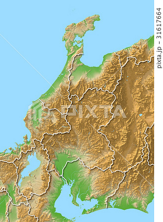 中部 東海 北陸地方のイラスト素材