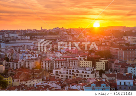 Historical centre of Lisbon at sunset, Portugal Historical centre of Lisbon at sunset, Portugal 31621132