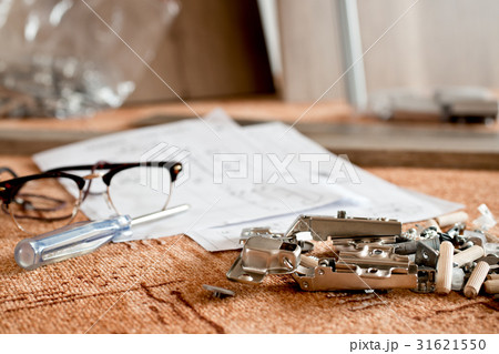 New Furniture On The Carpet Before Assembly New Furniture On The Carpet Before Assembly 31621550