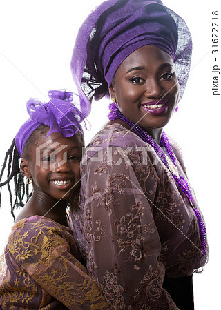 Portrait of beautiful African lady and little girl 31622218